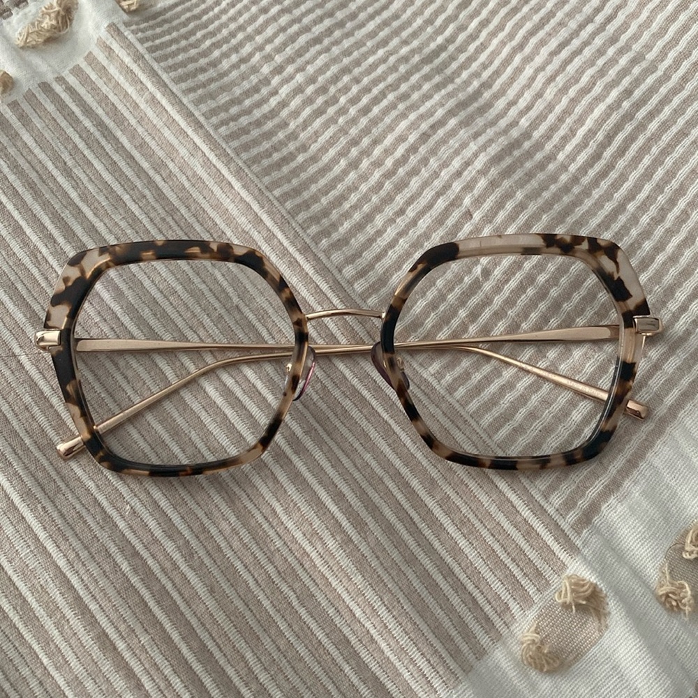 👓See Eyewear Tortoiseshell Square Plain Lens 2585👓